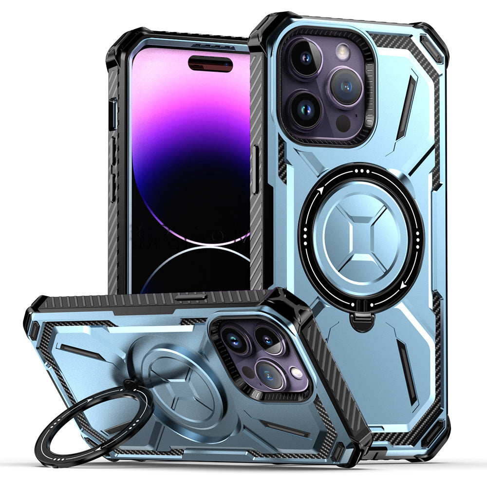 Pro iPhone 14 Pro Max PC TPU pouzdro na telefon stojánek Magnetický kryt telefonu kompatibilní s MagSafe Pro iPhone 14 Pro Max PC TPU pouzdro na telefon stojánek Magnetický kryt telefonu kompatibilní s MagSafe